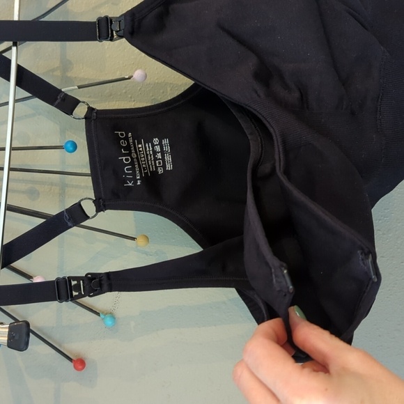 Kindred By Kindred Bravely Nursing Black Womens Bralette Maternity Bra L-Regular - Picture 5 of 6